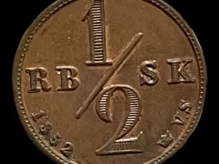 1/2 Rigsbankskilling 1852