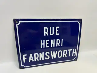 Vintage emaljeskilt / vejskilt (fransk)