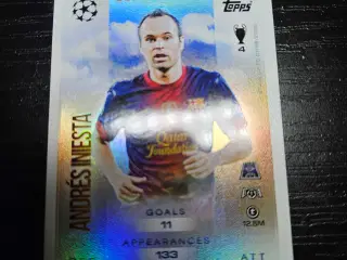 Andres Iniesta Cup Champion Fodboldkort 