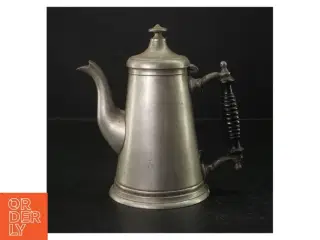 Tin kaffekande  fra V. T. Petersen (str. H. 19 cm)