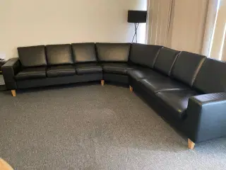 Hjørne læder sofa