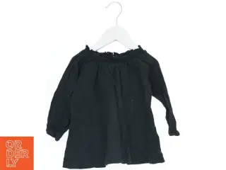 Sort bluse med lange ærmer fra Wheat (str. 80)