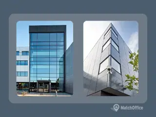 Nyistandsat kontor med adgang til tagterrasse