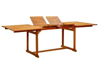Havebord (160-240)x100x75 cm massivt akacietræ