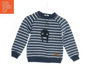 Stribet sweatshirt med monster motiv fra Pomp de Lux (str. 92)