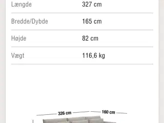 Sofa med chaiselong 