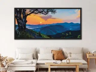 Sol over Pyrenæerne - 200 x 90 cm 