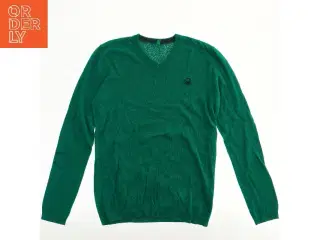Grøn V-hals Trøje fra United Colors Of Benetton (str.  bryst:43 længde:64 cm)