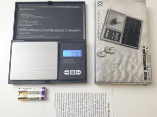 NY! 500g x 0.01g Lommevægt / Finvægt + Batterier
