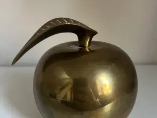 Smukt tungt vintage messing æble 