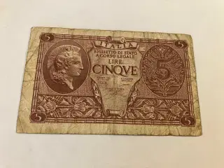 5 Lire 1944 Italy