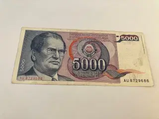 5000 Dinara Yugoslavia