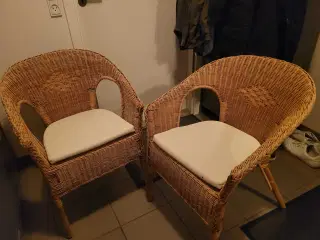 2 stk lette kurvestole