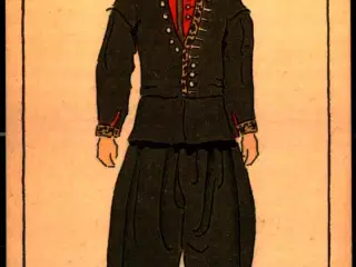 BW - Amager Kirkedragt ca. 1825 - Dansk Folkemuseum - Alfred Jocobsen 58 - Ubrugt