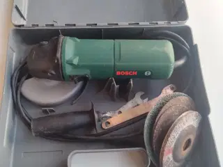 Bosch 125 mm vinkelsliber med div. skiver.