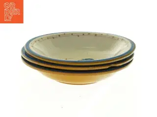 Skåle med blomstermotiv fra Knabstrup (str. 21 cm i diameter)