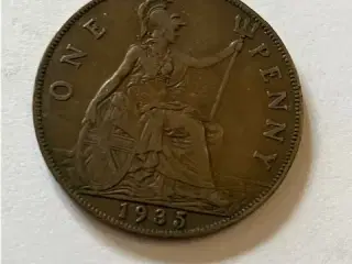 One Penny 1935 England