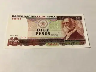 10 Pesos Cuba 1991