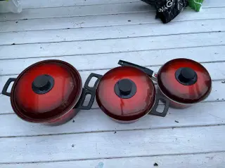 Retro grydesæt. Giv bud.