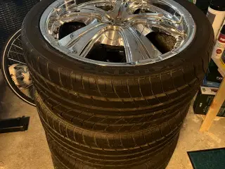 18” alufælge med dæk 