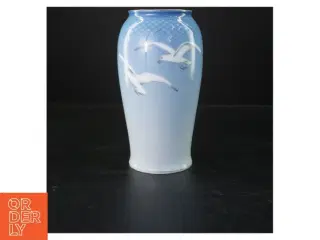 Blå vase med måge motiv fra B&G (str. 21 cm)