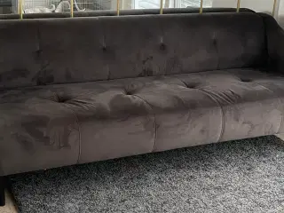 Velour sofa, 3 personers 