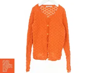 Orange cardigan med mønster fra H&M (str. 128)