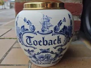 Tobakskrukke - Håndmalet Delfts