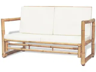 2-personers havesofa med hynder bambus