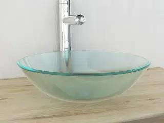 Håndvask i hærdet glas 42 cm matteret