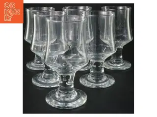 6 Ølglas Hamlet Holmegaard sæt (str. 6 stk Ø 7 cm længde 13,5 cm)