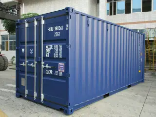 ny 20 fods container blå