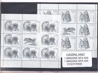 Grønland - 2 Stk. Småark  AFA 404 + 405 - Postfrisk
