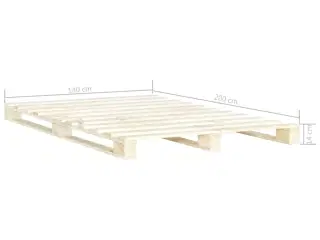 Palleseng massivt fyrretræ 140 x 200 cm