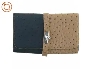 Strudseskind præget Læder Clutch / Pung (str. 27 x 17 cm)