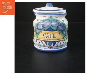 Dekorativ krukke med låg (str. 16x12 cm)