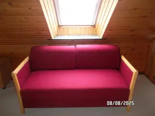Rød sove-sofa
