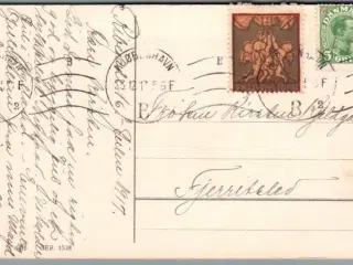 Julemærke 1917 på Postkort