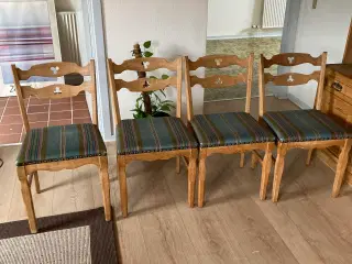 Spisebordsstole i egetræ