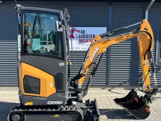 Case CX19D Fabriksny maskine klar til brug.