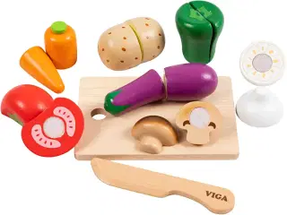 VIGA 20 Dels Skærebare Grøntsager til Leg og Læring