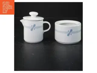 Retro sukker- og flødesæt i porcelæn fra Kahla (str. Ø 9 & Ø7 cm)