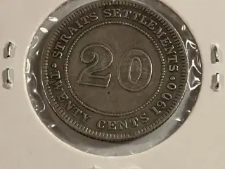 20 cent 1900 Straits Settlements