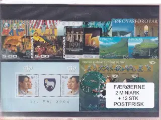 Færøerne - 2 Miniark + 12 Stk. - Postfrisk