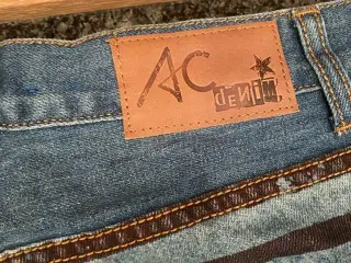 AC denim shorts med trevler str m