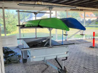 Kajaktrailer m. kajakker
