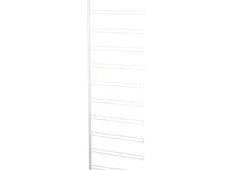Vægstativ, H: 1550 mm, B: 450 mm, 1 sæt