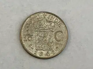 1/10 Gulden Netherlands Indie 1942