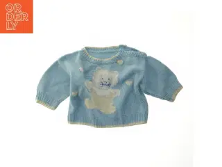 Babytrøje med bamsemotiv (str. Bryst. 31 cm. længde. 27 cm)