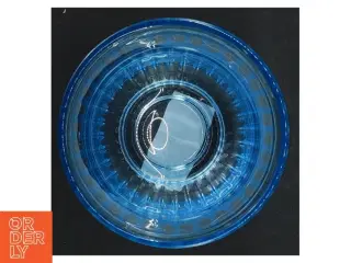 Blå glas (str. H 9,5 cm)